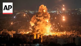 Powerful explosions shake Beirut overnight amid Israeli bombardment [upl. by Ydorb848]