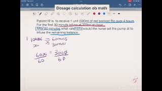 Dosage calculation  ob math  nursing math [upl. by Vod]