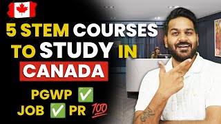 5 STEM Courses to Study in Canada with PGWP MORE JOBS amp EASY PR for International Students [upl. by Anua618]