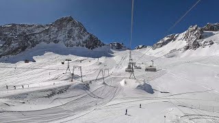 Stubai Glacier From Perfect Skiing Conditions to Whiteout Austria March 2023 [upl. by Lamar]