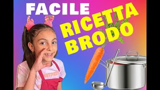 BAMBINI IN CUCINA  RICETTA BRODO DI CARNE FACILE [upl. by Hajan]