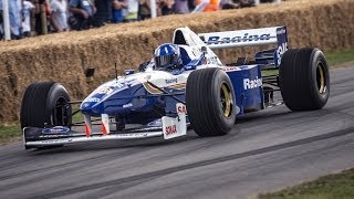 Legend Damon Hill in Williams F1 FW18  Festival of Speed 2014 [upl. by Esened]