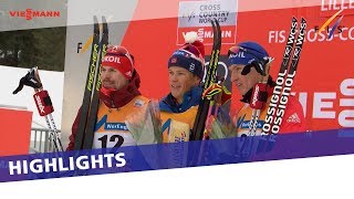 Highlights  Klaebo powers to yet another victory in Lillehammer  FIS Cross Country [upl. by Joly]