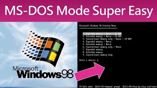 MS DOS Mode Super Easy Guide Tutorial Windows 95 98 [upl. by Adnauq]