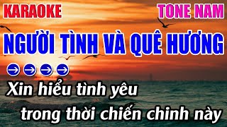 Người Tình Và Quê Hương Karaoke Tone Nam  Am  Karaoke 9999  Beat Mới [upl. by Gaelan]