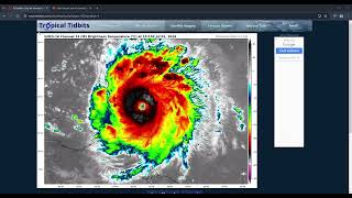 Radar loop and satellite loop for Major category 4 hurricane Beryl [upl. by Saville]