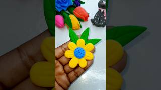 DIY Flower  Clay flower making  clay Flower  diy art clay shorts [upl. by Chelsae]