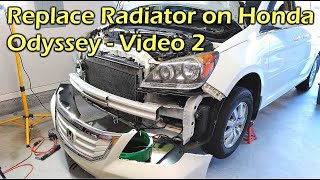 Install Radiator on Honda Odyssey  VIDEO 2 Bleed Air in Cooling System [upl. by Larrad]