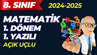 8 Sınıf Matematik 1 Dönem 1 Yazılı 20242025 [upl. by Duval941]