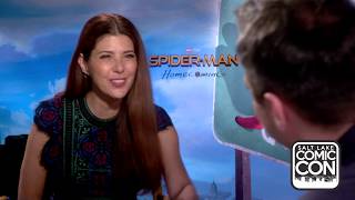 Exclusive interview with SpiderMan Homecomings Marisa Tomei [upl. by Bandler]