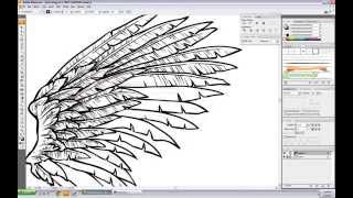 Vector Wing Speed Drawing  Illustrator [upl. by Niveb]