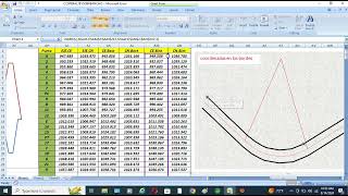 Replanteo de curva peralte y sore ancho en excel [upl. by Lamag306]