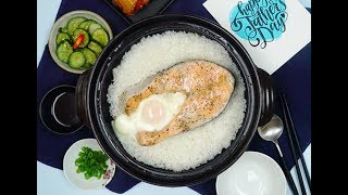 Cook for dad Fathers day Recipe  Salmon rice  연어밥 레시피 [upl. by Eednac]