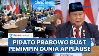 FULL Pidato Prabowo Tegas amp Lantang Desak Gencatan Senjata Gaza saat KTT G20 Banjir Aplaus Dunia [upl. by Ysnat388]