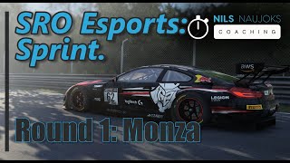 SRO Esports Sprint  Round1 Monza  Assetto Corsa Competizione [upl. by Tristis346]