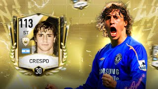 FREE ICON CRESPO MAX RATED H2H GAMEPLAY AND REVIEW FIFA MOBILE 23 [upl. by Ainegue]