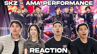 Stray Kids Perform quotBye Bye Bye  Chk Chk Boomquot  AMAs 50th Anniversary Special REACTION [upl. by Boru]