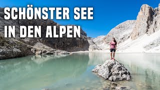 Dolomiten Lago di Antermoia  spektakuläre Wanderung zum schönsten Bergsee der Alpen [upl. by Aivatnohs728]