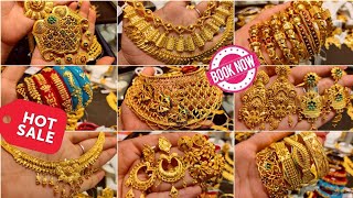 10 gram মধ্যে jhumka sitahar chatai necklace under 1lakh gold design with priceparashmanijewelle [upl. by Aciemaj199]