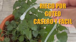 RIEGO por GOTEO casero FÁCIL para MACETAS  Sin electricidad grifo o bomba [upl. by Asirrak]