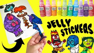 Inside Out 2 DIY Jelly Stickers Activity Fun Crafts for Kids [upl. by Garlen]