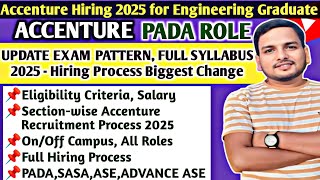 ACCENTURE HIRING PROCESS BIGGEST CHANGE  UPDATED SYLLABUS  REVISED SELECTION PROCESS PADA ROLE [upl. by Intosh]