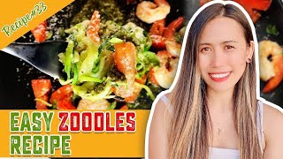 ZUCCHINI NOODLES RECIPE ZOODLES  HOW TO PREPARE ZUCCHINI NOODLES QUICK AND EASY [upl. by Sundstrom]