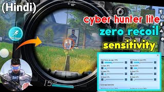 cyber hunter lite best sensitivity setting zero recoil  my sensitivity setting [upl. by Previdi672]