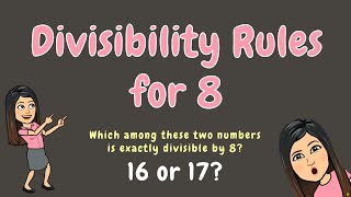 DIVISIBILITY RULES FOR 8  GRADE 5 [upl. by Nylhtak]