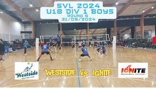 SVL 2024 Round 6  Boys Div 1  Westside vs Ignite [upl. by Oeflein]