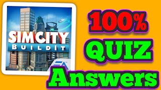 SimCity BuildIt Cheat  100 Correct Quiz Answers for SimCash amp Simoleons Rewards  ANSWERS in Video [upl. by Cathey381]