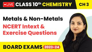 Metals and NonMetals  NCERT Intext amp Exercise Questions  Class 10 Chemistry Chapter 3 LIVE [upl. by Anailuy]