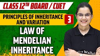 Principles of Inheritance And Variation 03  Law of Mendelian Inheritance  Class 12thCUET [upl. by Afatsum]