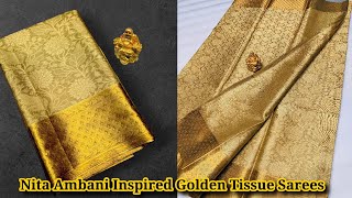 Nita Ambani Inspired Saree Tissue Banarasi Silk Sarees [upl. by Hairacaz]