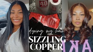 DYEING MY HAIR SIZZLING COPPER W L’OREAL HIGH COLOR [upl. by Ile156]