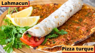 Pizza turque 🇹🇷  Lahmacun  délicieuse et facile à faire [upl. by Gerkman]