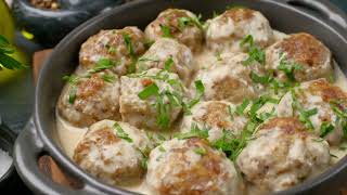 Swedish Meatballs with Gravy Oven Baked Chew Out Loud [upl. by Snevets]