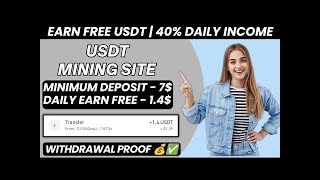 New Site Usdt  Best moneymaking apps in 2024  USDT moneymaking website  USDT mine  Latest USDT [upl. by Oiludbo766]