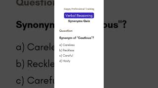 Synonyms Quiz  Day 1  Verbal Reasoning interview reasoning [upl. by Cello861]