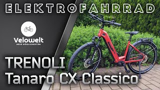 Trenoli Tanaro CX Classico EBike Vorstellung  750 Wh Bosch Performance CX Motor Smartes System [upl. by Nanah]