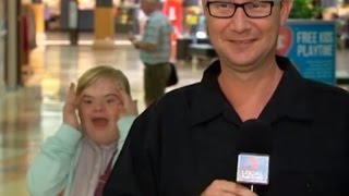 Girl with Down Syndrome Steals Spotlight From Live TV Reporter [upl. by Avon607]