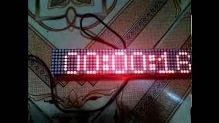 Digital clock LED matrix PIC16F877A DS1307 Full Adaptor 5V 500mA LDNam [upl. by Riplex213]