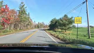 Halifax Airport to Fundy Tidal Interpretive Centre  Nova Scotia Canada  Fall Colours  2x [upl. by Josie]