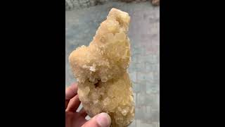 Large Cabinet Size Honey Color Aragonite Crystal Cluster from Pakistan minerals crystals [upl. by Tnomyar]