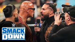 Rhodes and Rollins hijack Rock and Reigns’ address SmackDown highlights March 8 2024 [upl. by Winfield]