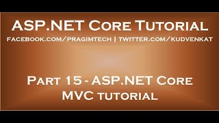 ASP NET Core MVC tutorial [upl. by Koeppel]