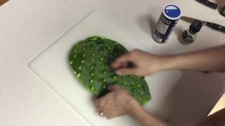 Prickly Pear Cactus Pad Nopales Cooking [upl. by Ocinemod]