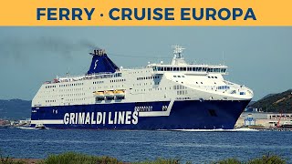 Departure of ferry CRUISE EUROPA Olbia Grimaldi Lines [upl. by Ahsirt]