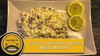 5 DAKİKADA AMERİKAN SALATASI  Amerikan Salatası Nasıl Yapılır [upl. by Gerick]