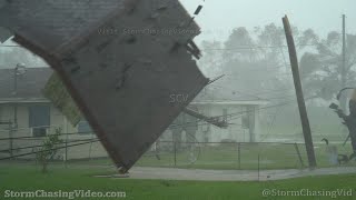 Hurricane Ida Hits Lockport LA And Sends Roof Flying  8292021 [upl. by Varden]